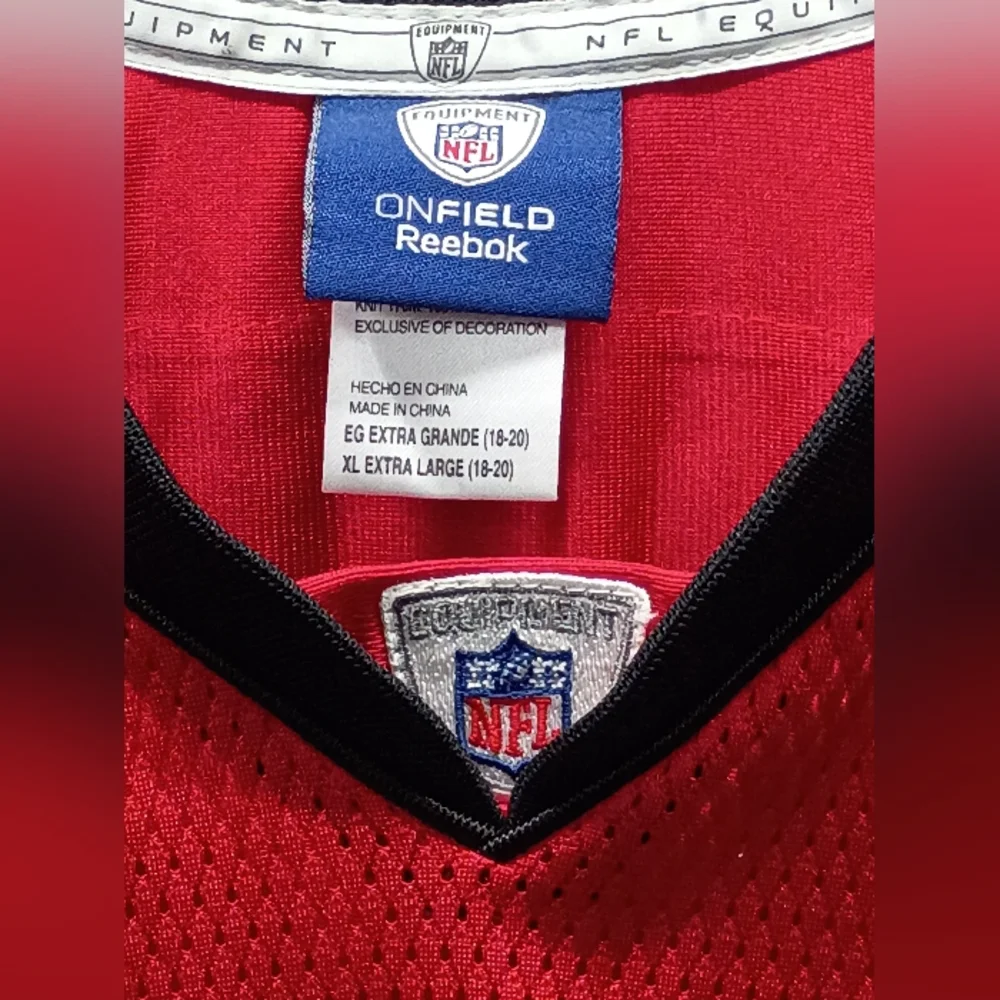 Atlanta Falcons Red and Black Men's Jersey